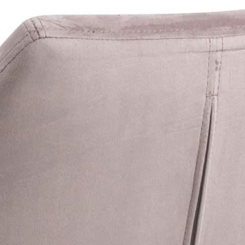 Fotel biurowy na kółkach różowy welur glamour