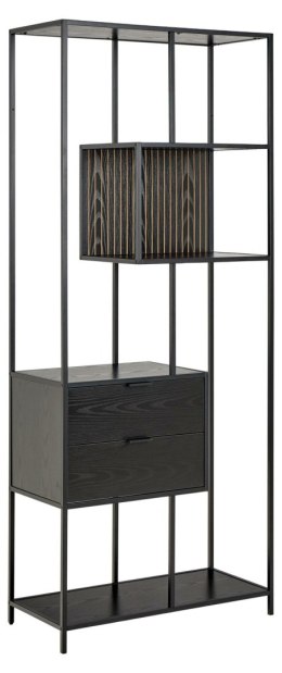 Regał Seaford II z 2 szufladami czarny jesion ( Rozmiar: uniwersalny )