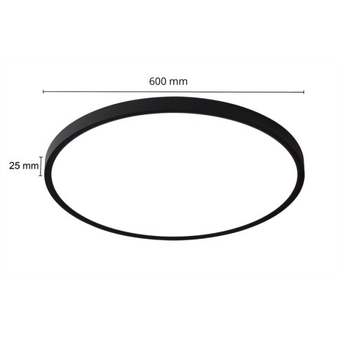 California plafon 60cm czarny
