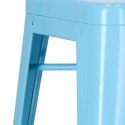Hoker Paris 66cm niebieski inspirowany Tolix ( Rozmiar: uniwersalny )