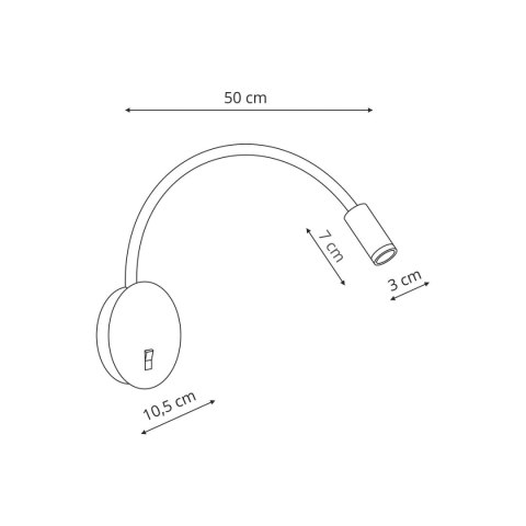 Kinkiet Senise 1xLED biały LP-2021/1W WH