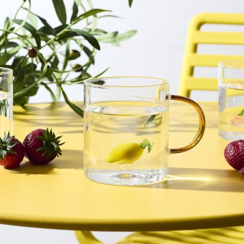 Kubek szklany 300 ml Cytryna z figurką i uchem do herbaty ( Rozmiar: uniwersalny )
