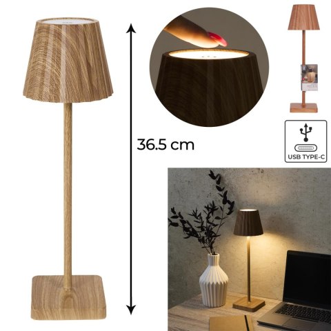 Lampka Blanca Fala LED na dotyk jasne drewno ( Rozmiar: uniwersalny )