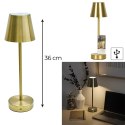 Lampka Casablanca 36cm LED na dotyk złota ( Rozmiar: uniwersalny )