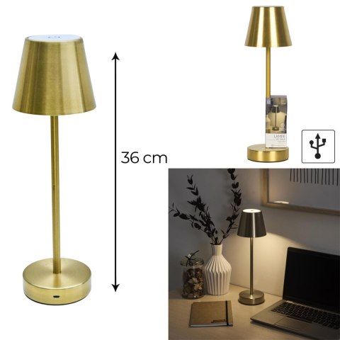Lampka Casablanca 36cm LED na dotyk złota ( Rozmiar: uniwersalny )