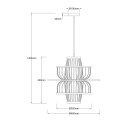 Rattanowa lampa wisząca Astra czarna 1xE27