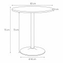 Stół Hvar 60cm czarny ( Rozmiar: uniwersalny )