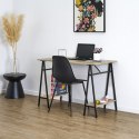 Biurko loft Archi 110x60 z półkami do pracy naturalne czarne ( Rozmiar: uniwersalny )