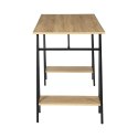 Biurko loft Archi 110x60 z półkami do pracy naturalne czarne ( Rozmiar: uniwersalny )