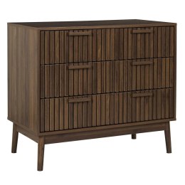 Komoda Maroon z 3 szufladami na nóżkach do sypialni orzech ( Rozmiar: uniwersalny )