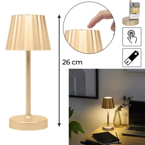 Lampka nocna Blanca LED złota dotykowa do sypialni na baterie ( Rozmiar: uniwersalny )