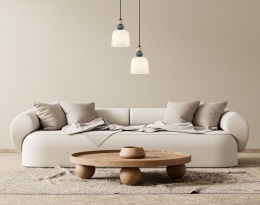 Nowoczesna lampa Bonata PND-36573-1C-BK-WH