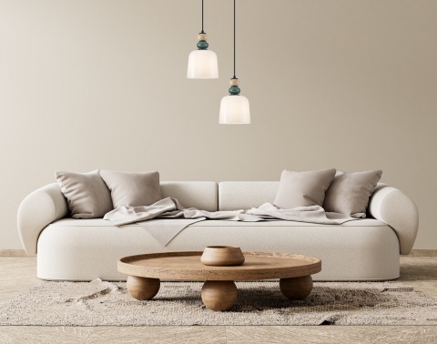 Nowoczesna lampa Bonata PND-36573-1C-BK-WH
