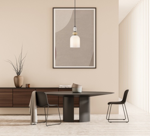 Nowoczesna lampa wisząca Bonata PND-36573-1B-BK-WH