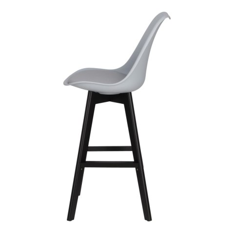 Stołek barowy Norden wood black high PP szary ( Rozmiar: uniwersalny )