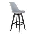Stołek barowy Norden wood black high PP szary ( Rozmiar: uniwersalny )