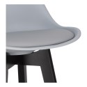 Stołek barowy Norden wood black high PP szary ( Rozmiar: uniwersalny )