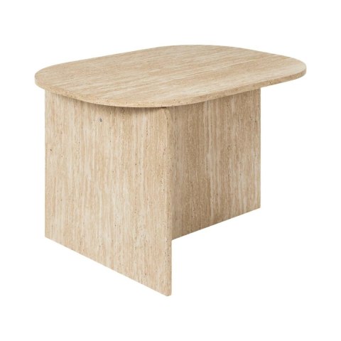 Stolik kawowy Umor owalny 72x53 cm nowoczesny trawertynowy ( Rozmiar: uniwersalny )