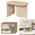 Stolik kawowy Umor owalny 72x53 cm nowoczesny trawertynowy ( Rozmiar: uniwersalny )