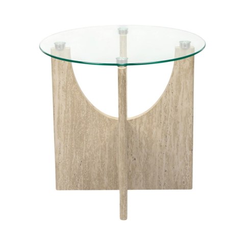 Stolik kawowy Yelo 45cm trawertyn ( Rozmiar: uniwersalny )