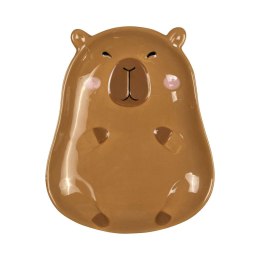 Talerz obiadowy Kapibara owalny ceramiczny brązowy do kuchni ( Rozmiar: uniwersalny )