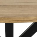 Stół okrągły Actona Heaven, płyta meblowa i metal, dąb artisan/czarny, 120 cm, nierozkładany ( Rozmiar: uniwersalny )