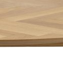 Stół okrągły Actona Nagano dębowy jasnobrązowy 120 cm jodełka nierozkładany ( Rozmiar: uniwersalny )
