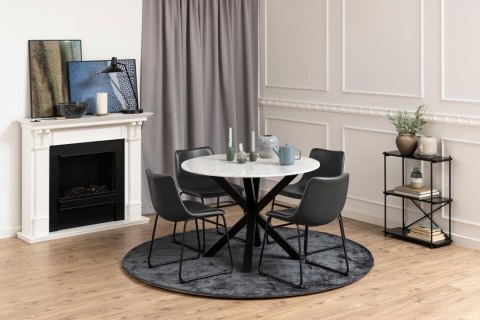 Stół okrągły Heaven Actona płyta MDF i metal jasnoszary/czarny 110 cm nierozkładany ( Rozmiar: uniwersalny )