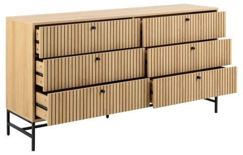 Komoda Albany 6 szuflad dąb naturalny ( Rozmiar: uniwersalny )