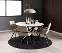 Stół okrągły Heaven Akranes Actona ceramiczny biały marmur z czarnymi nogami 120 cm nierozkładany ( Rozmiar: uniwersalny )