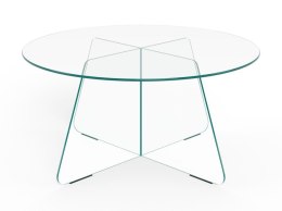 Stolik kawowy Samos 80cm krystaliczne szkło ( Rozmiar: uniwersalny )