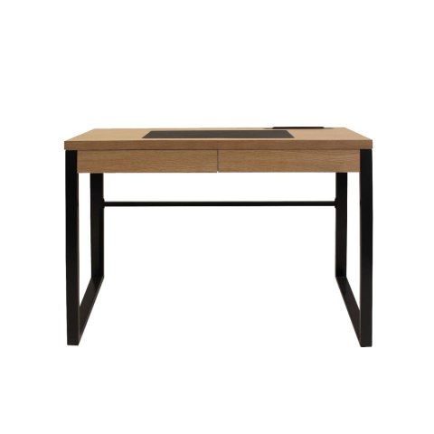 Biurko industrialne Intesi Dolem MDF metal naturalny dąb czarne z szufladą 100x50 cm ( Rozmiar: uniwersalny )