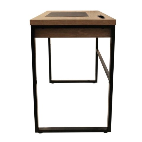 Biurko industrialne Intesi Dolem MDF metal naturalny dąb czarne z szufladą 100x50 cm ( Rozmiar: uniwersalny )