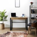 Biurko industrialne Intesi Dolem MDF metal naturalny dąb czarne z szufladą 100x50 cm ( Rozmiar: uniwersalny )