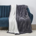 Koc Sherpa szary 180x220cm gruby pikowany ( Rozmiar: uniwersalny )