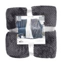 Koc Sherpa szary 180x220cm gruby pikowany ( Rozmiar: uniwersalny )