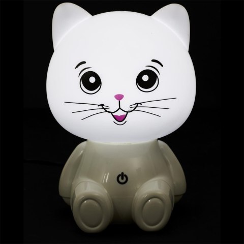 Lampka nocna Kot USB LED biała ( Rozmiar: uniwersalny )
