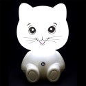 Lampka nocna Kot USB LED biała ( Rozmiar: uniwersalny )