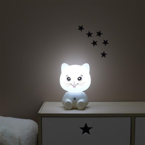 Lampka nocna Kot USB LED biała ( Rozmiar: uniwersalny )