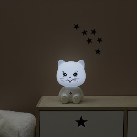 Lampka nocna Kot USB LED biała ( Rozmiar: uniwersalny )