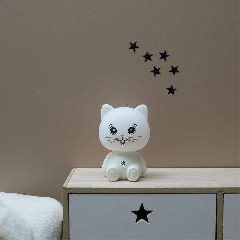 Lampka nocna Kot USB LED biała ( Rozmiar: uniwersalny )