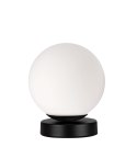Calari lampa stołowa 1x40W E27 czarna z białym kloszem stylowa klasyczna oprawa nocna biurkowa do salonu sypialni gabinetu
