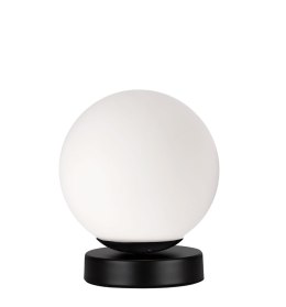Calari lampa stołowa 1x40W E27 czarna z białym kloszem stylowa klasyczna oprawa nocna biurkowa do salonu sypialni gabinetu