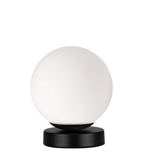 Calari lampa stołowa 1x40W E27 czarna z białym kloszem stylowa klasyczna oprawa nocna biurkowa do salonu sypialni gabinetu