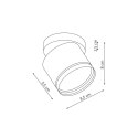 Kendal GX53 oprawa natynkowa ruchoma ring1 czarna