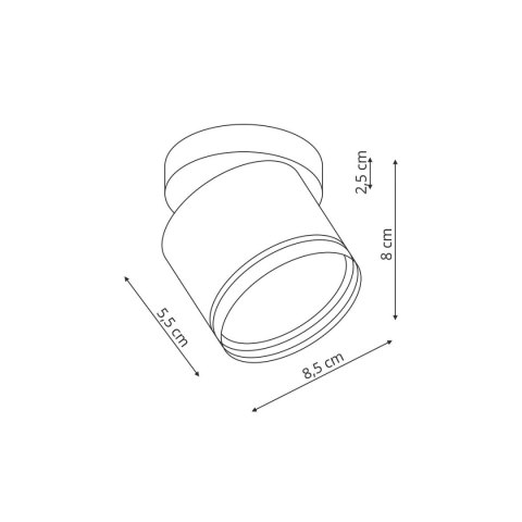 Kendal GX53 oprawa natynkowa ruchoma ring1 czarna
