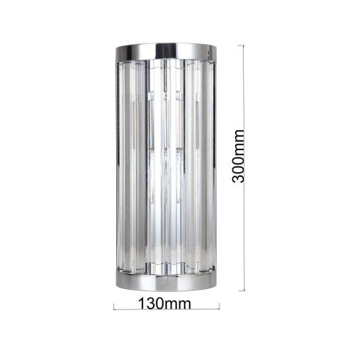 Kinkiet kryształowy do salonu, sypialni, łazienki Vetro chrom LP-2910/1W CH