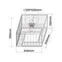 Kwadratowy plafon Vetro chrom 1xE27