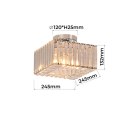 Kwadratowy plafon Vetro chrom 1xE27