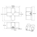 Łącznik X mechaniczny do oświetlenia modułowego Geometric System New